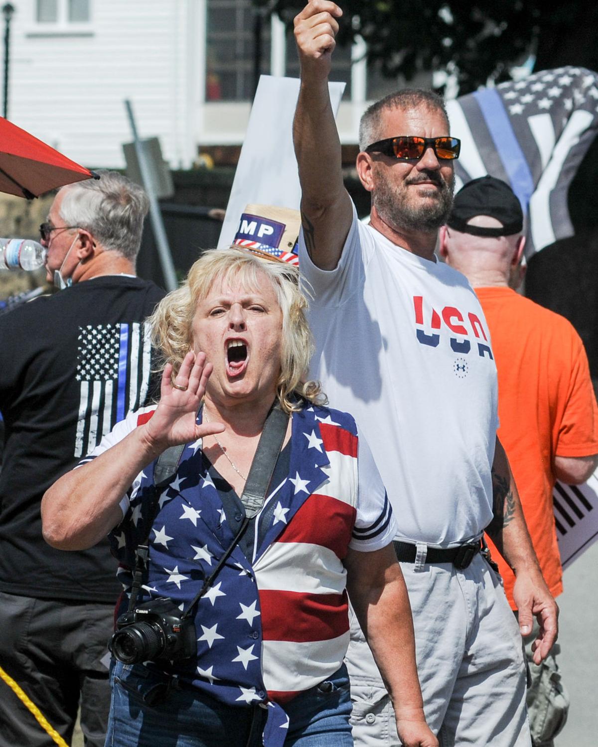 Back the Blue/Trump standout rally