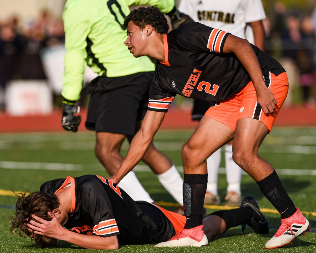 Beverly High boys soccer state playoff game vs. Springfield Central