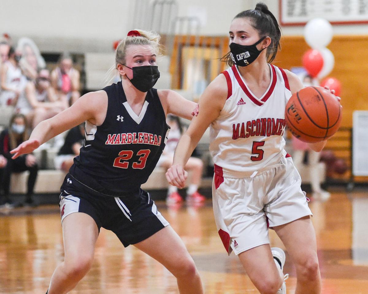 Marblehead at Masconomet girls varsity basketball game