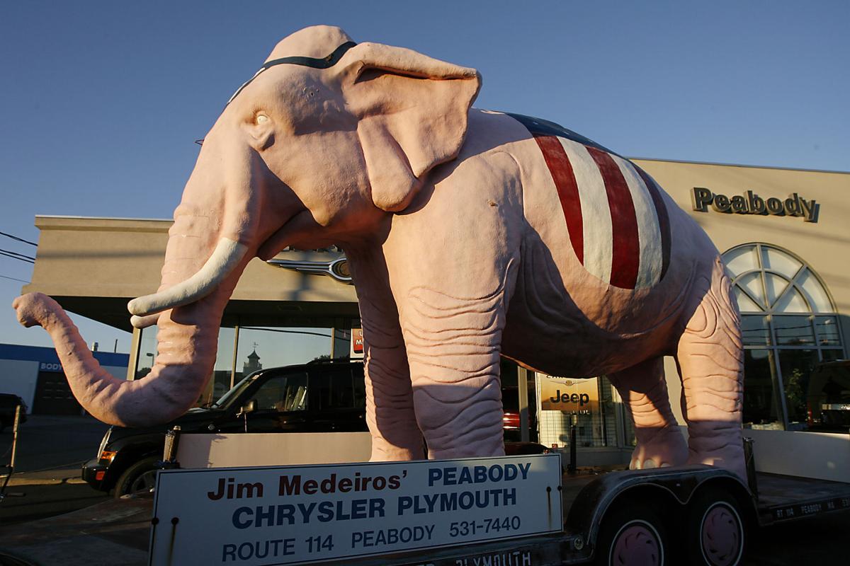 Pinky The Elephant A Route 114 Landmark Can Be Yours Archives Salemnews Com