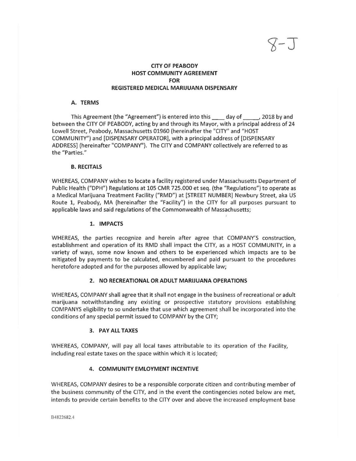 Peabody Draft Host Agreement Salemnews Com