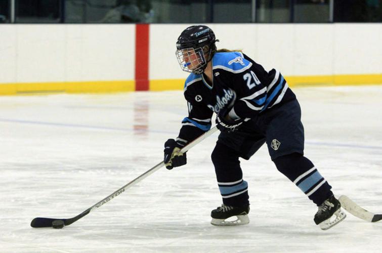 Medford High girls hockey player Marissa Williams scores 100th point