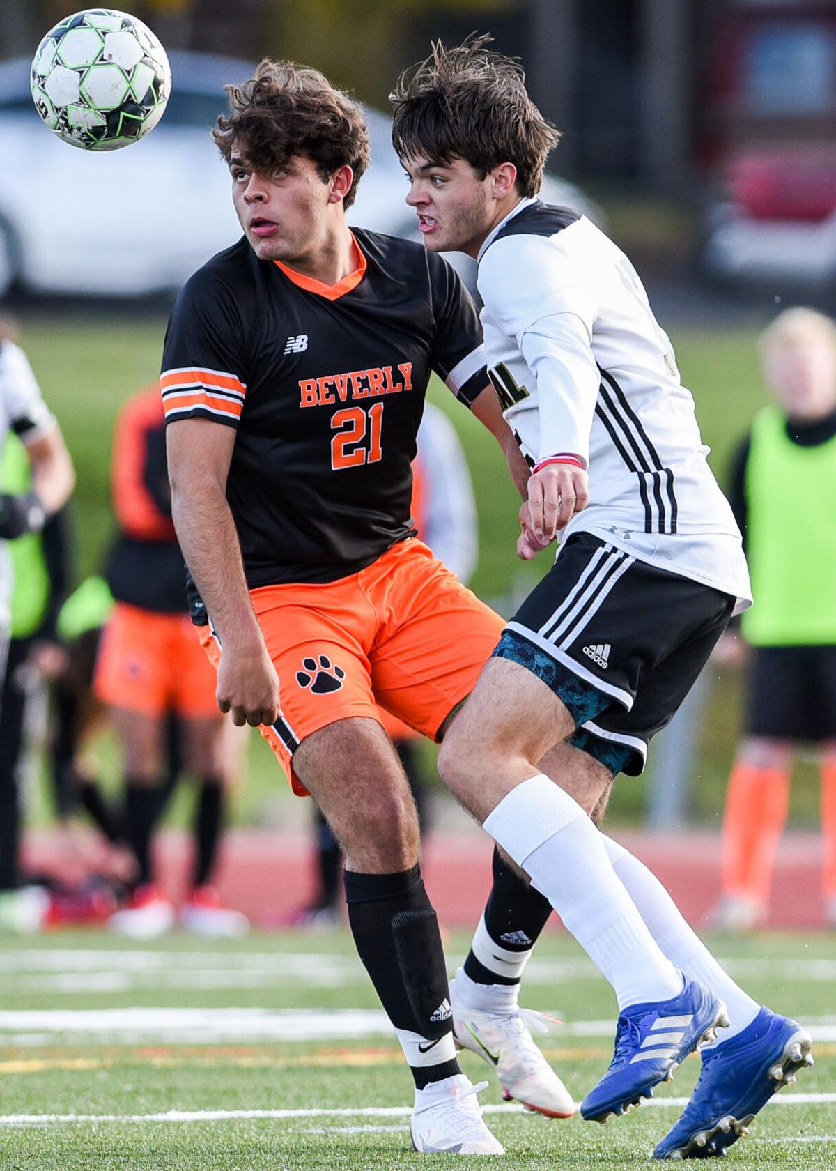 Beverly High boys soccer state playoff game vs. Springfield Central