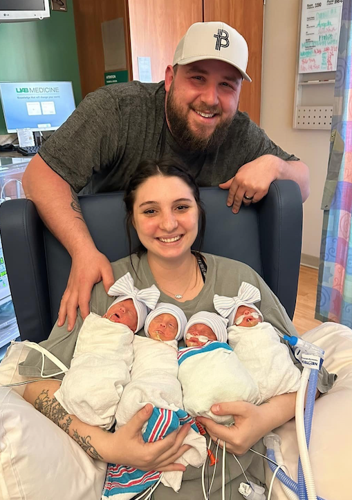 Carmacks and their four newborns