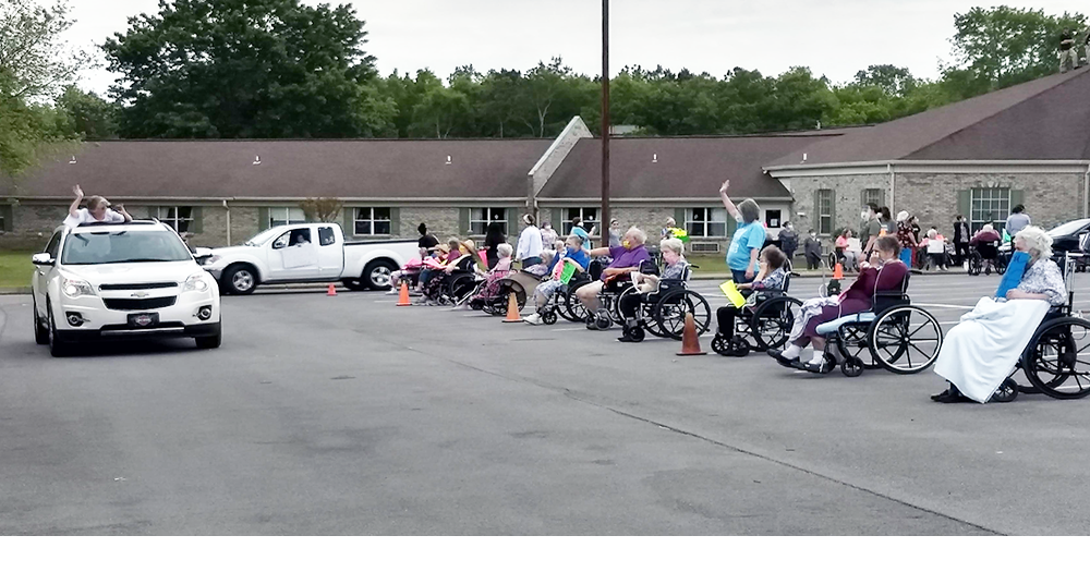 6 feet apart, but close at heart Albertville Nursing Home throws