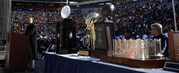 National champions display their spoils