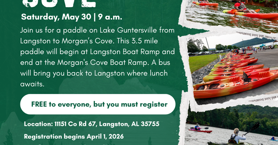 Second Annual Creek to Cove Paddle River Partners Highlight the Beauty of Alabama’s Waterways