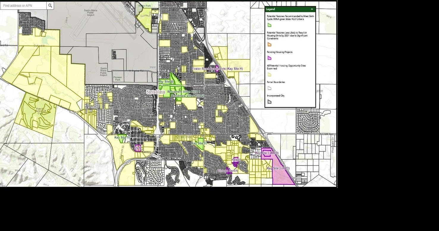 Santa Barbara County interactive map shows potential rezoning sites to