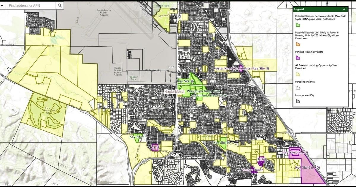 Santa Barbara County interactive map shows potential rezoning sites to
