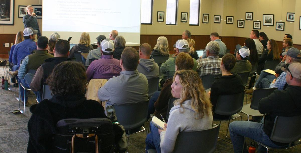 Farmers at Ag Order 4.0 meeting