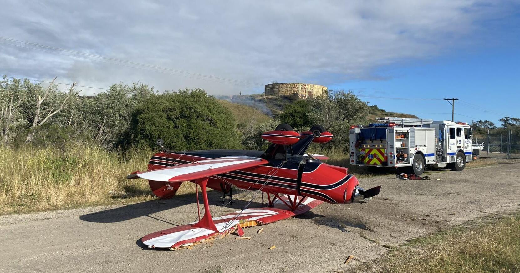 Plane crash near Old Orcutt starts two small brush fires on Saturday, pilot uninjured - Vimarsana News