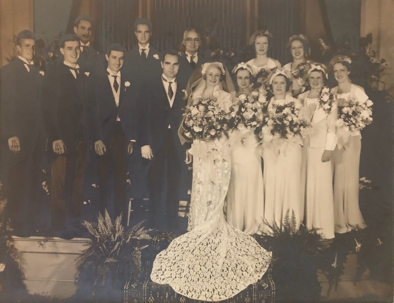 Bride discovers history of vintage wedding dress returns gown to