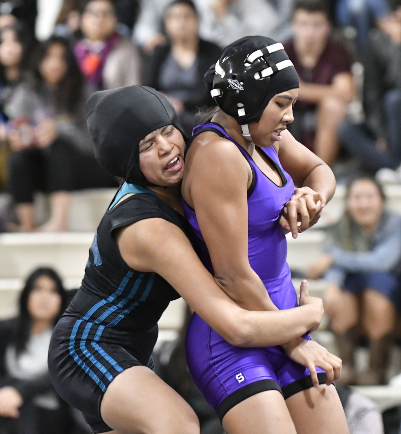 girl in wrestling singlet