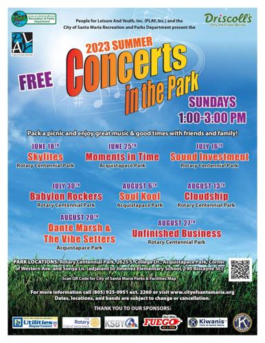 Santa Maria's free Concerts in the Park series returns this Sunday ...