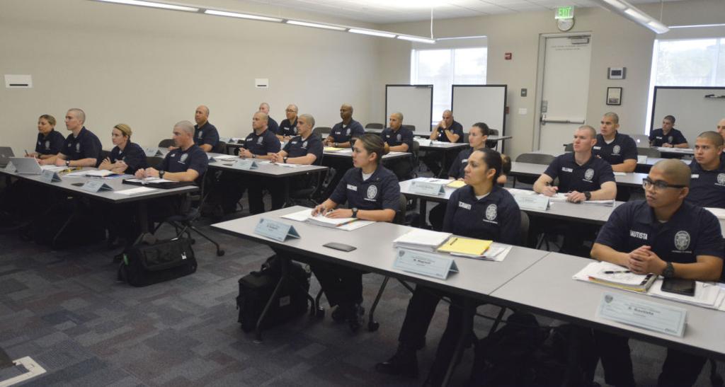 police academy classroom training