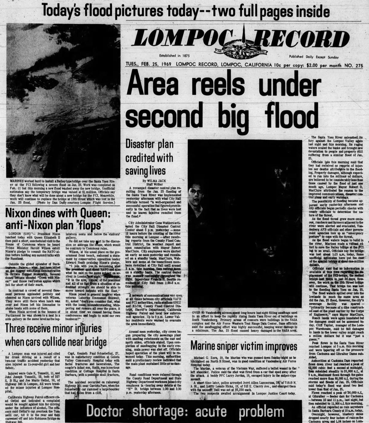 TBT Strong storm further damages Lompoc bridges, causes flooding in