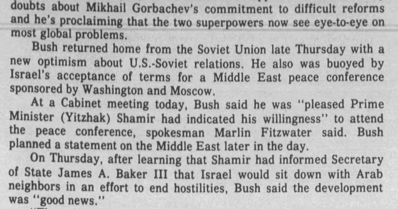 Today in History: President Bush, Soviet President Gorbachev sign Strategic Arms Reduction Treaty - Vimarsana News