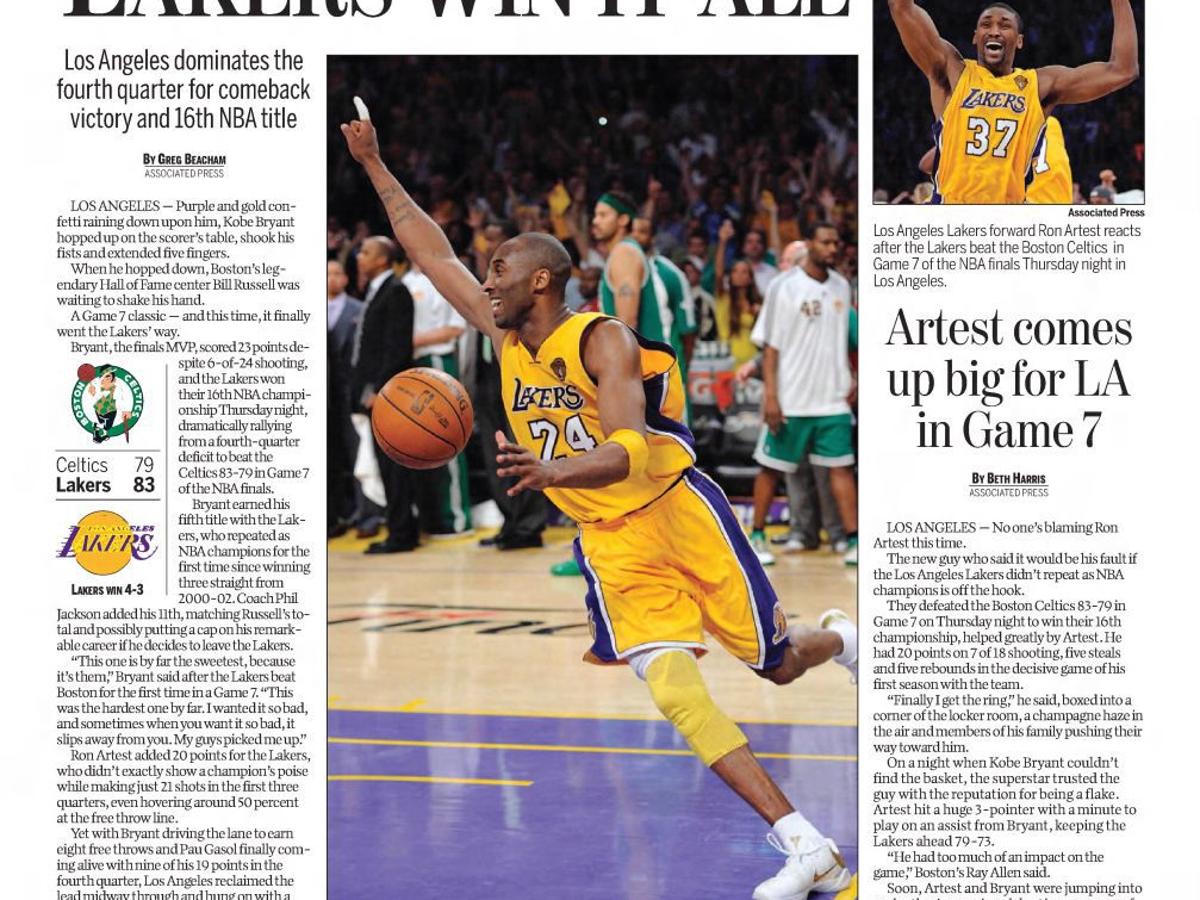 From The Vault Kobe Bryant S Hall Of Fame Career On Our Front Pages Basketball Santamariatimes Com