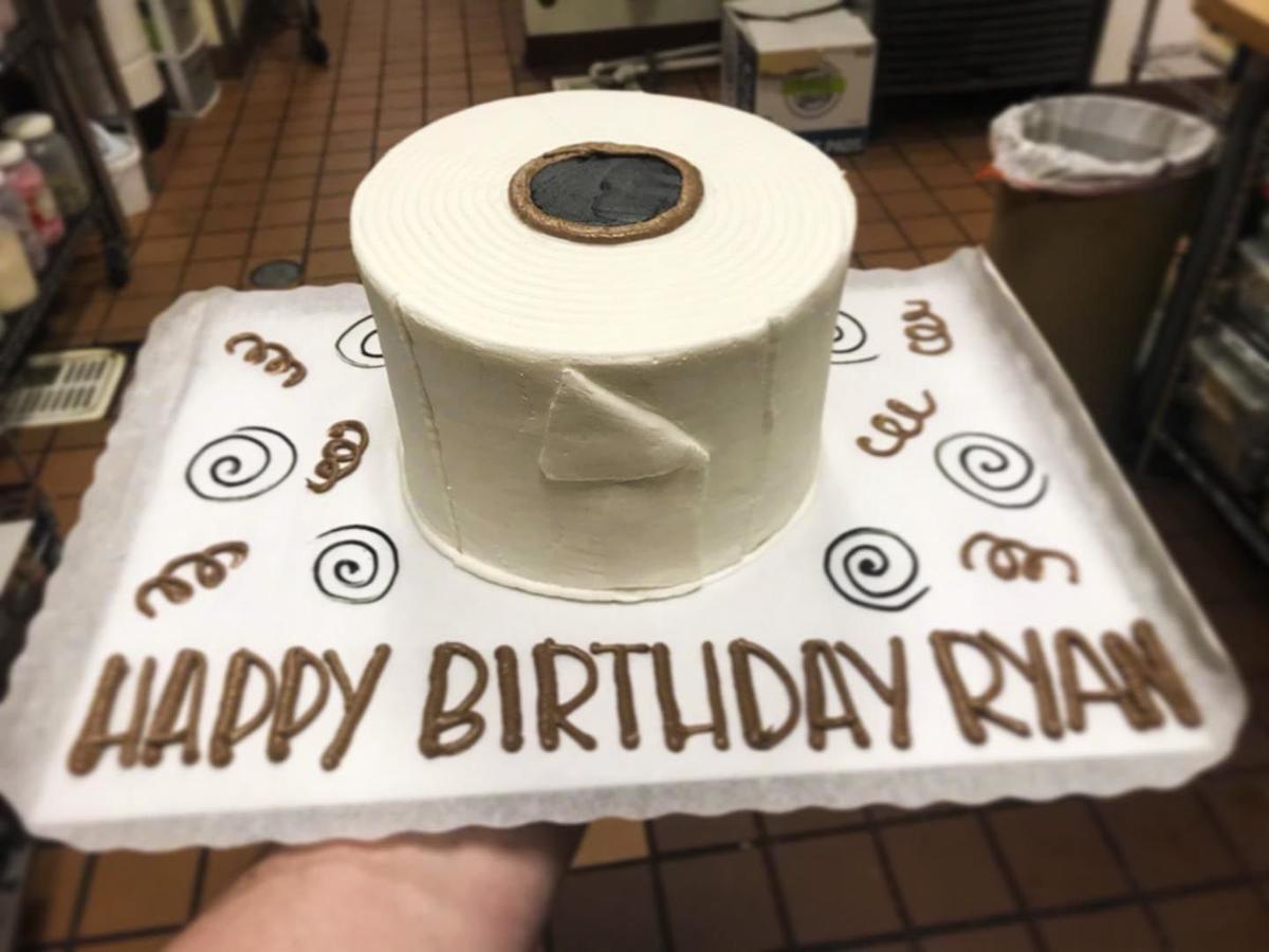 Toilet Paper Shaped Cake And Curbside Pickup Gina S Bakery Gets