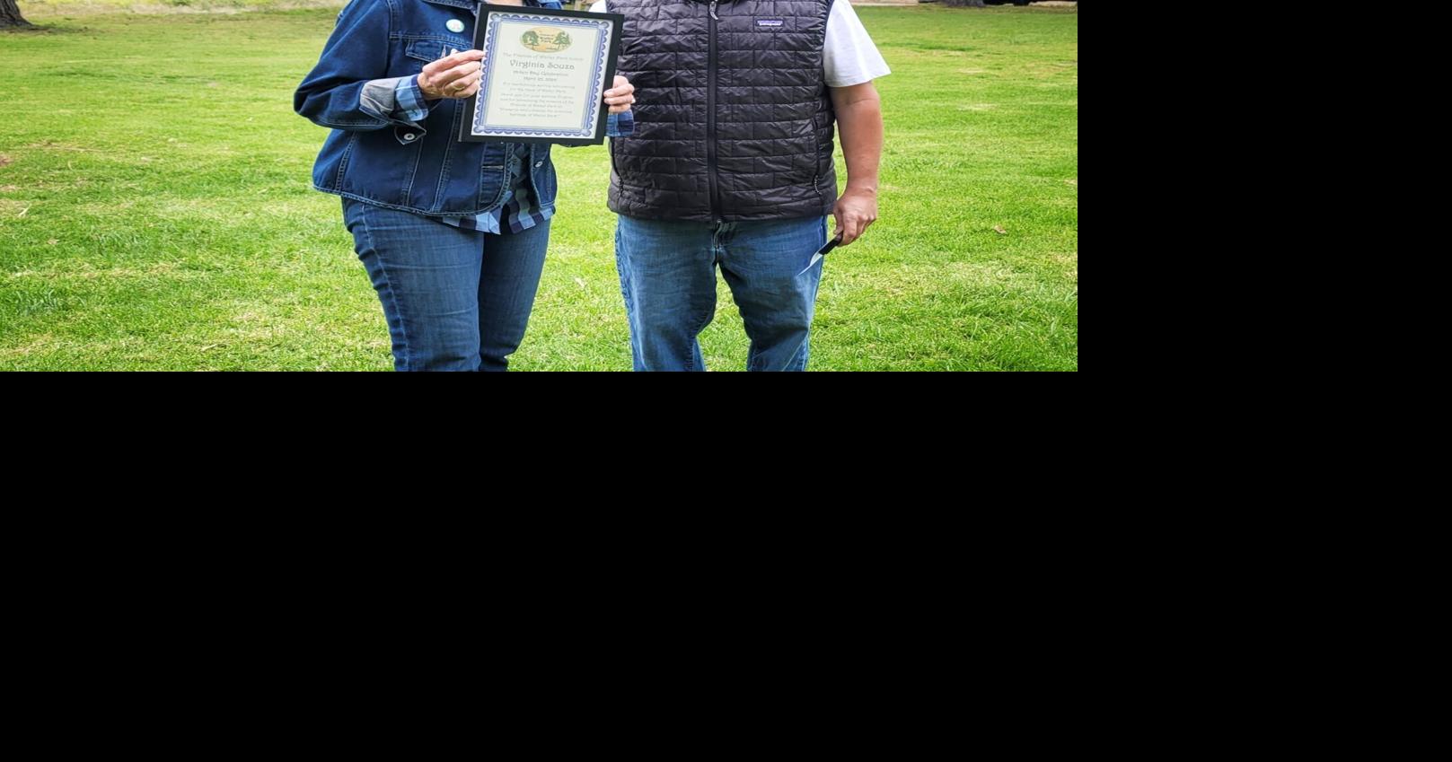 Rotary Noon Past President Virginia Souza honored during Arbor Day event