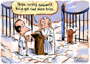 Editorial Cartoon: Wrong password