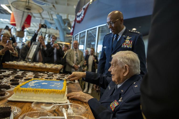 Retired WWII triple ace fighter pilot promoted to brigadier general ...