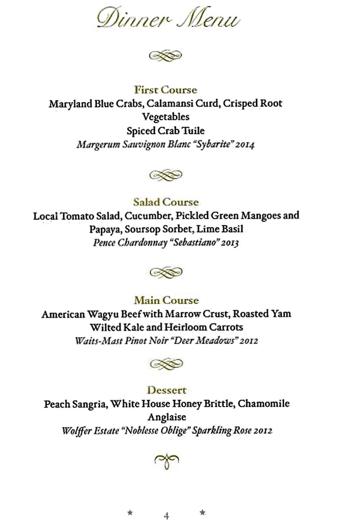 Valley Wines Poured At White House State Dinner