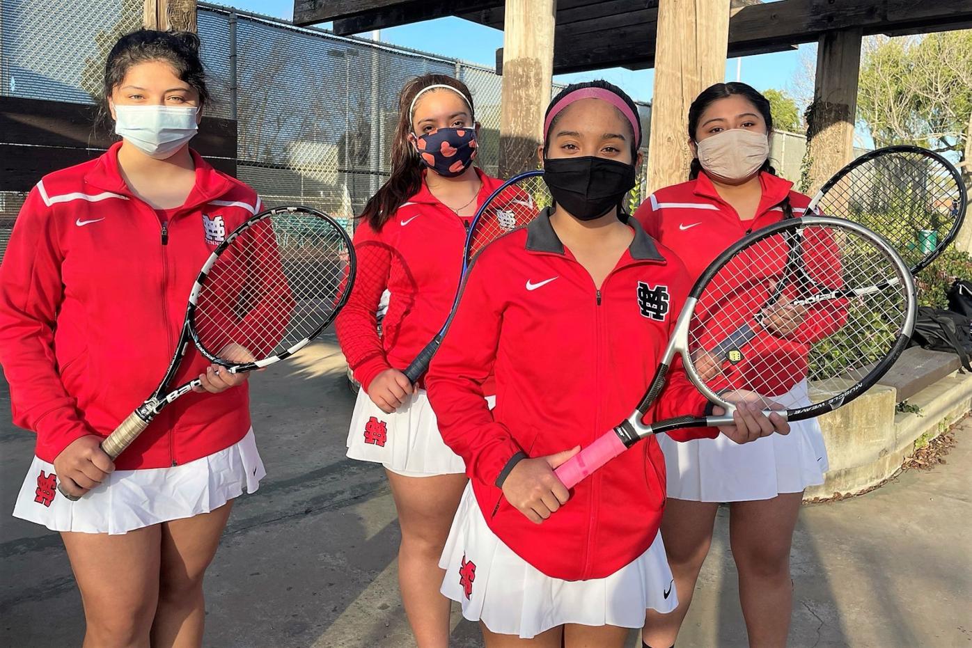 Santa Maria Saints Girls Tennis Team Happy To Be Back On Court High School Santamariatimes Com Santa Maria Saints Girls Tennis Team Happy To Be Back On Court High School Santamariatimes Com