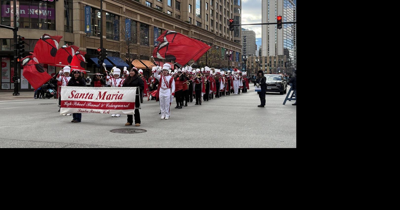 Marching Saints return home from Chicago tour, Thanksgiving Day Parade