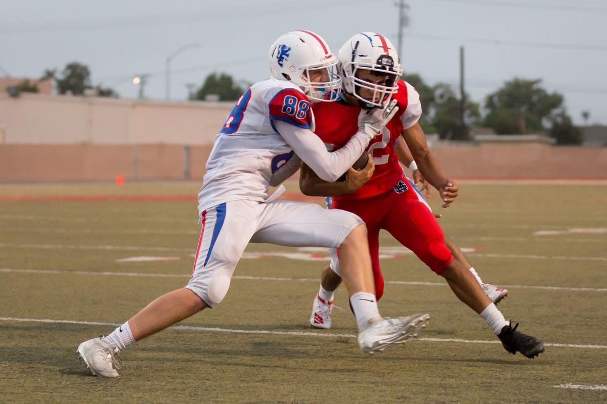 Saints Football Sammy Herrera Leads Santa Maria Past San Marcos
