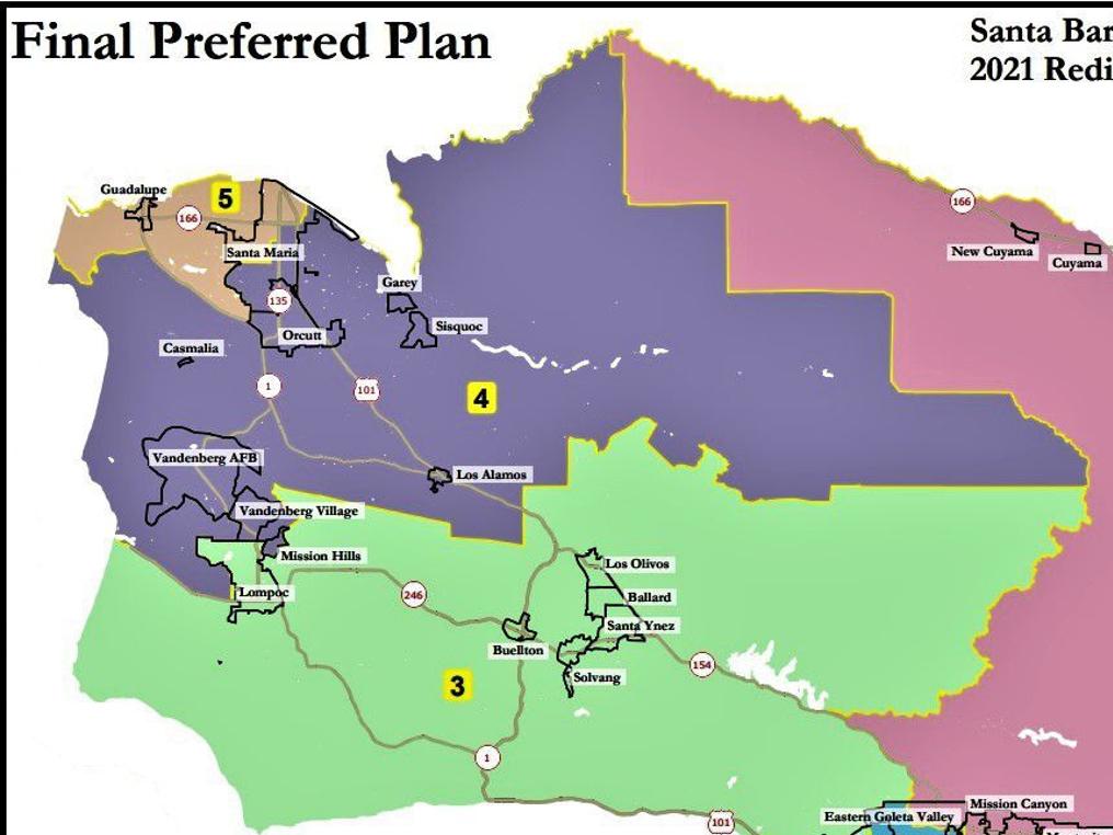 Santa Barbara Zip Code Map Santa Barbara County Redistricting Commission Makes One Last Tweak To  Supervisors Map | Government And Politics | Santamariatimes.com