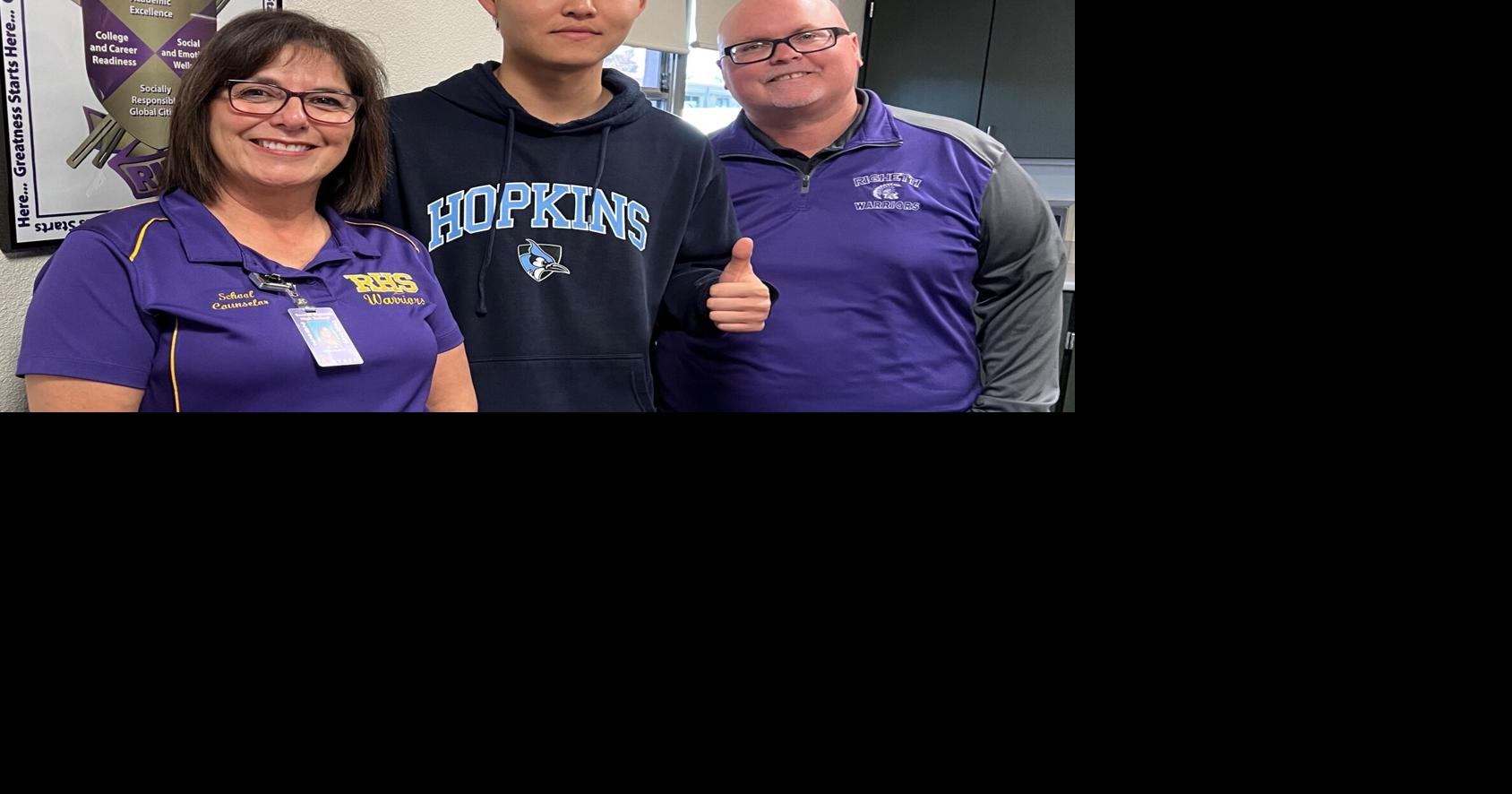 Benjamin Choi a Righetti High senior has been accepted to Johns