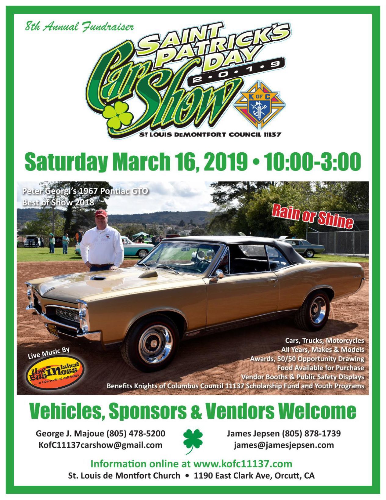 St. Patrick's Day Car Show set for Saturday at St. Louis de Montfort in