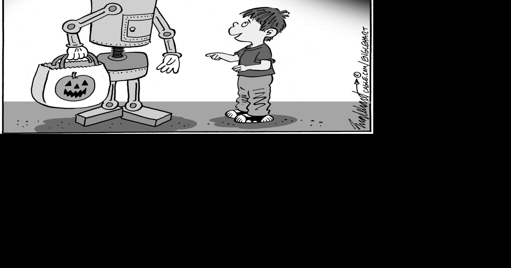 Editorial Cartoon: Robot Trick-or-Treating | Opinion | santamariatimes.com