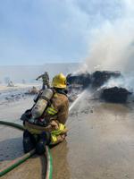 Crews extinguish cardboard fire behind Walmart in Lompoc