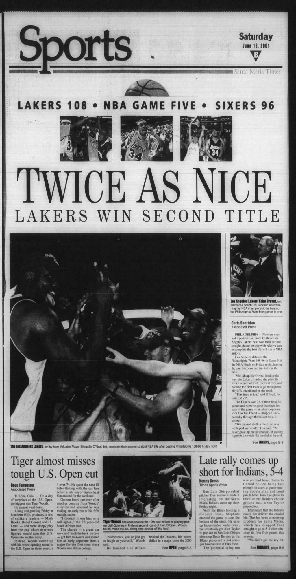 From The Vault Kobe Bryant S Hall Of Fame Career On Our Front Pages Basketball Santamariatimes Com