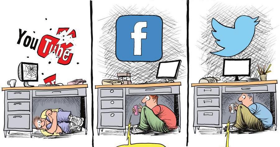 Cartoon: Social media violence | 