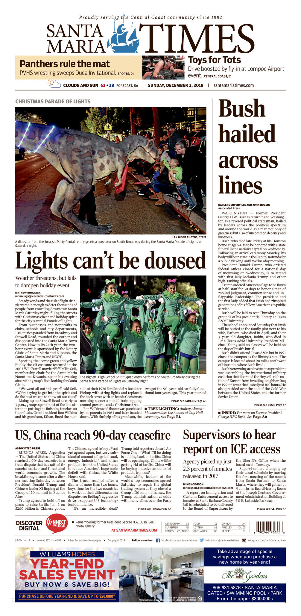 Annual Parade of Lights to Christmas to Santa Maria Saturday