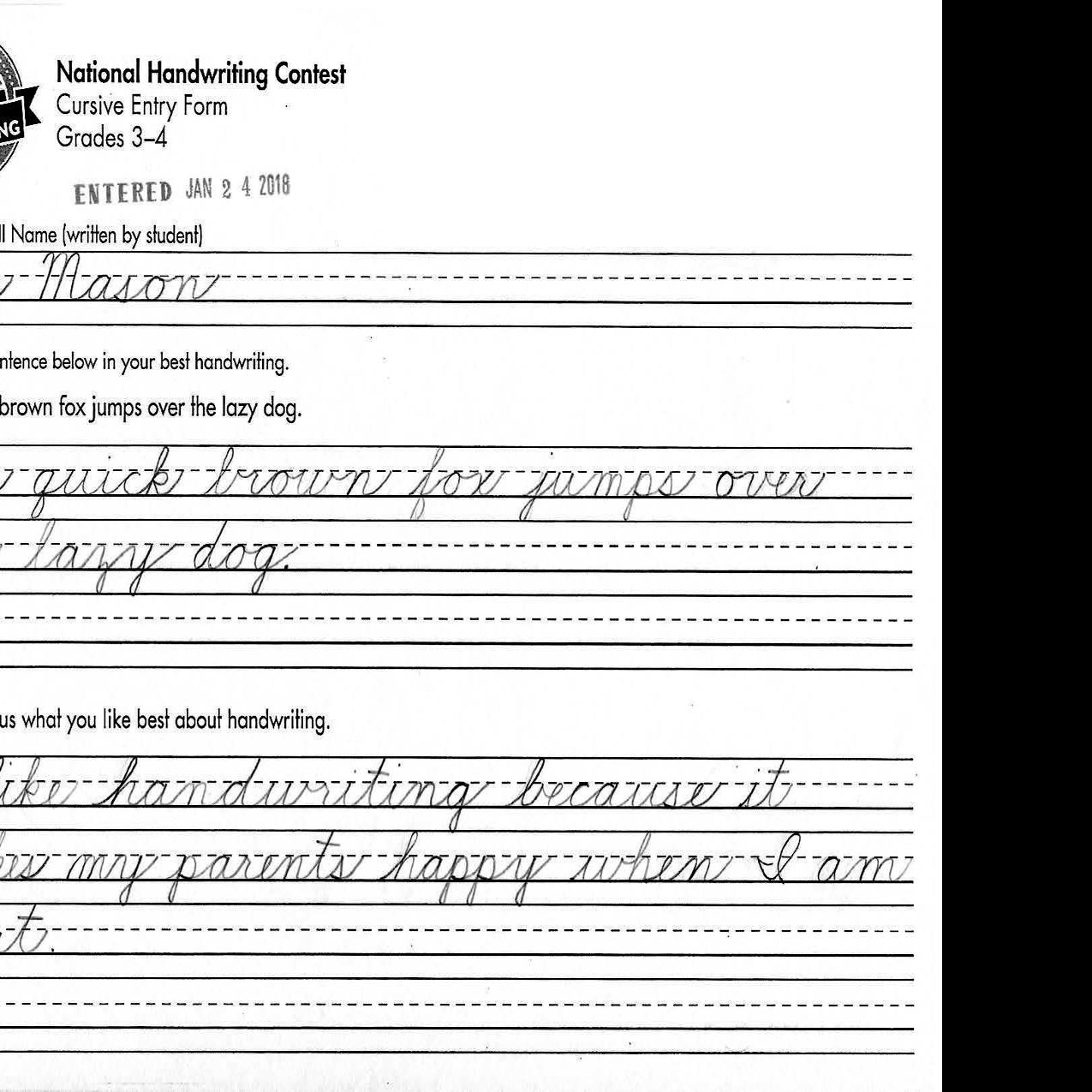 Get The Quick Brown Fox Jumps Over The Lazy Dog Cursive Handwriting PNG