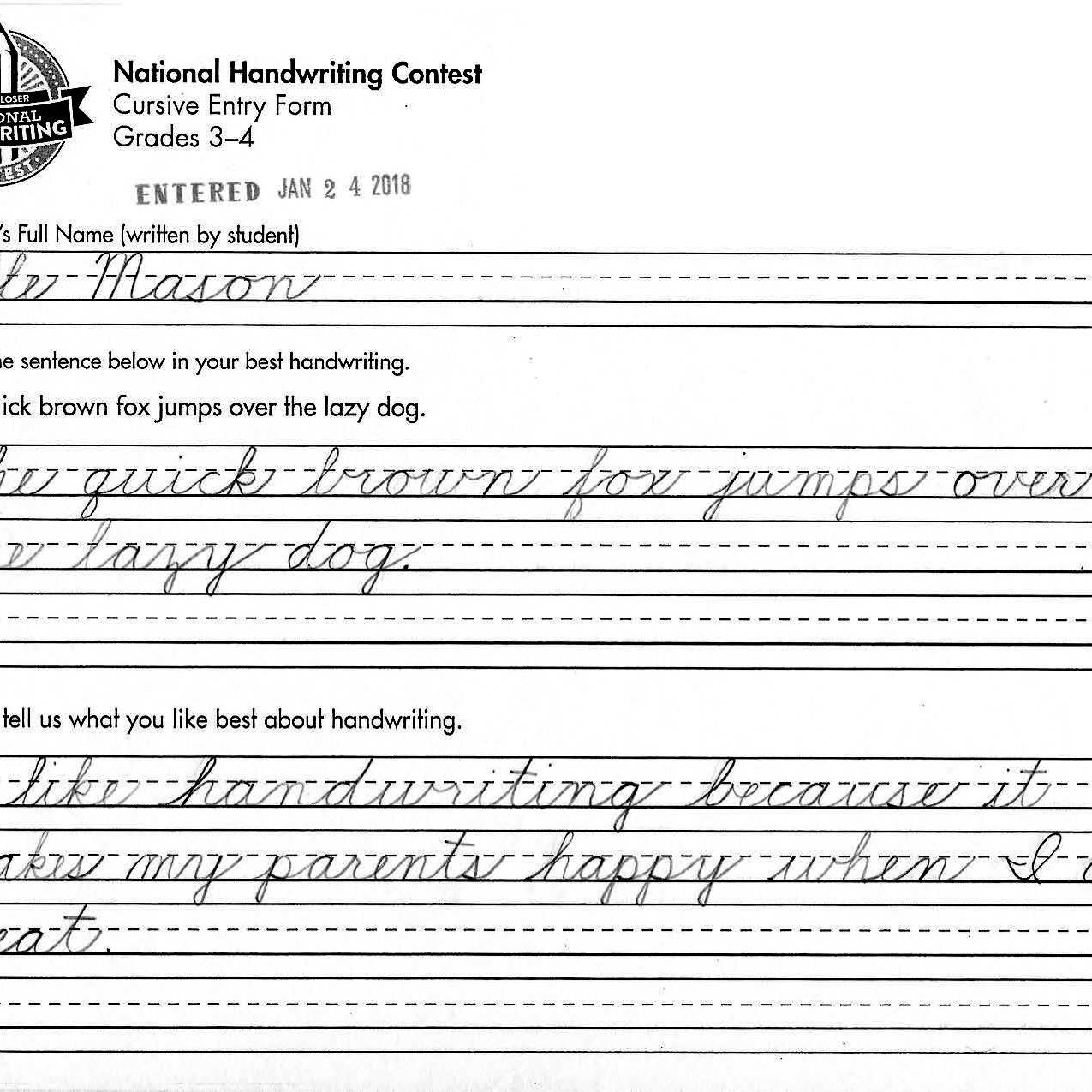 Get The Quick Brown Fox Jumps Over The Lazy Dog Cursive Handwriting PNG