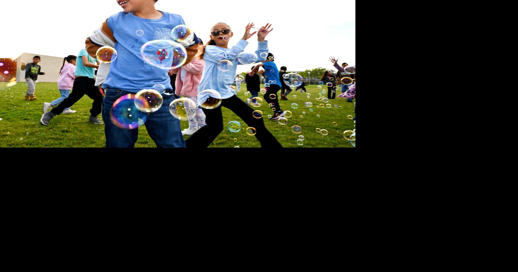 Bubbles raise Autism Awareness at Bill Libbon Elementary on Thursday