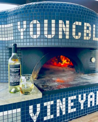 Brick Pizza at Youngblood Vineyard