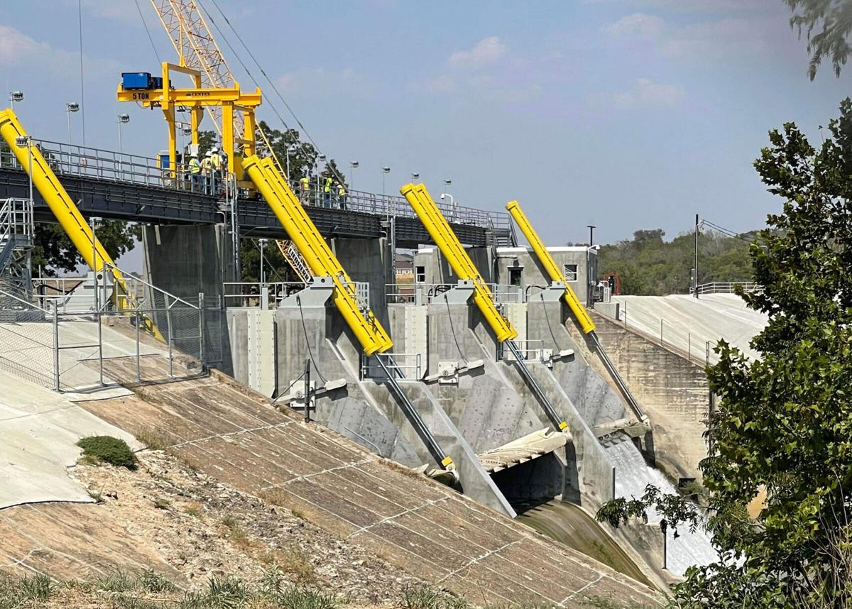 Lake Dunlap dam construction complete, lake slowly refilling Alert