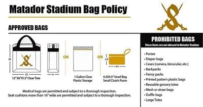 SISD reminds Matador fans about clear bag policy, Alert