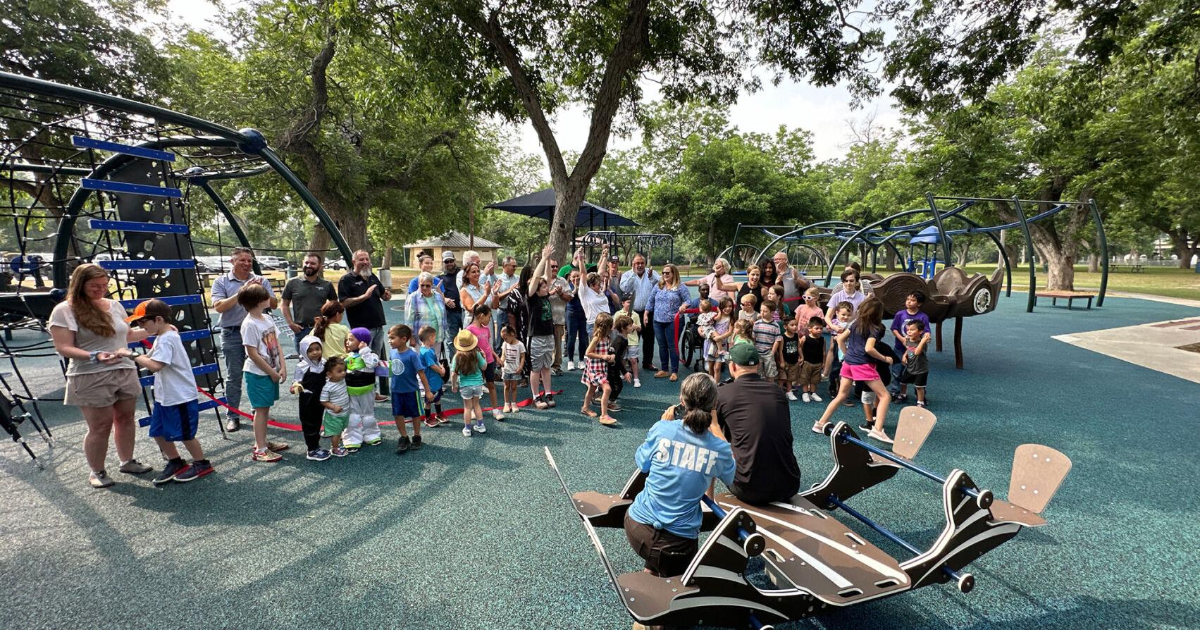 City of Seguin cuts ribbon on new Starcke Park playscape - Vimarsana News