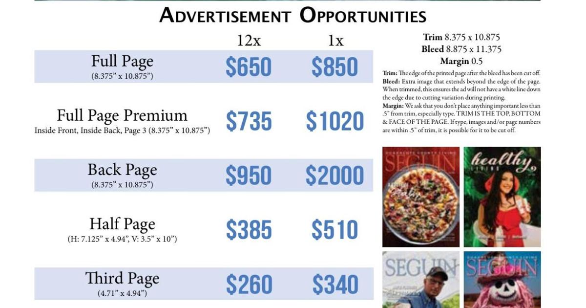 Magazine Rate Card Pdf 2025 Magazine Rate Card | | seguingazette.com