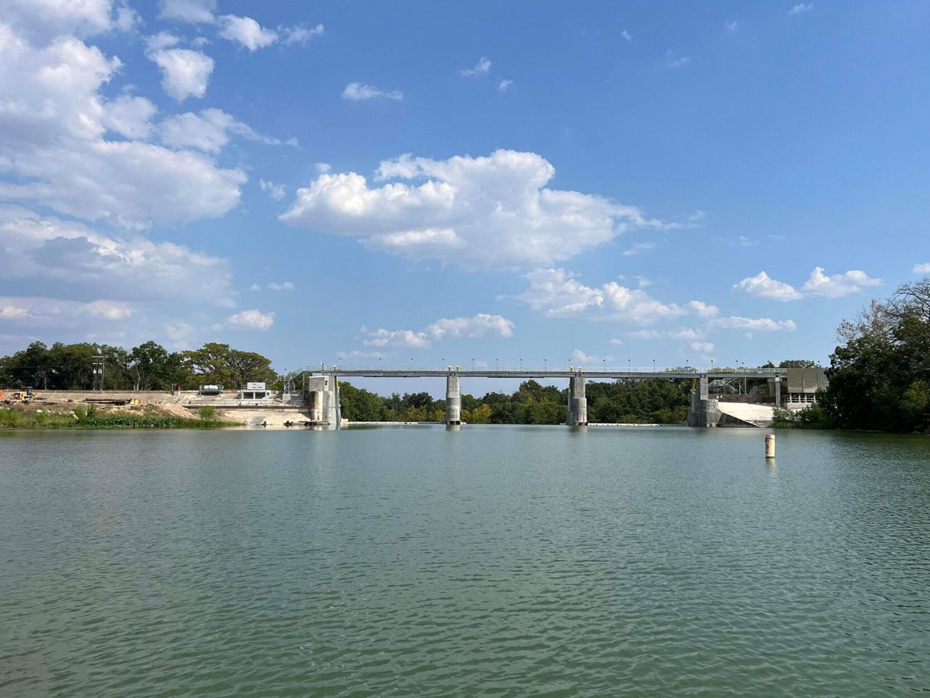 Lake Dunlap dam construction complete, lake slowly refilling Alert