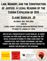 Event to reflect on Corbin expulsion of 1919