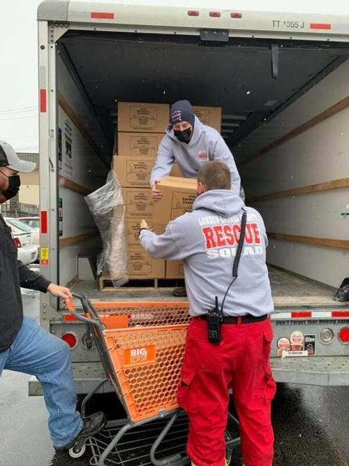 London-Laurel Rescue Squad assisting in food, medicine deliveries