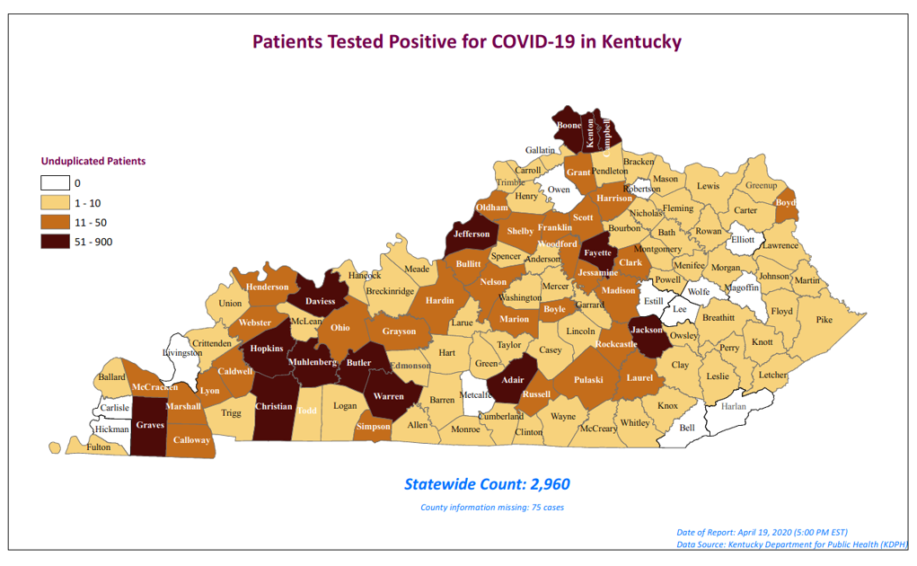 Kentucky sees highest number of new cases with 273 Sunday News